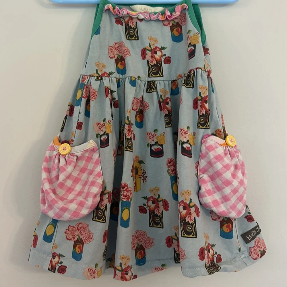 Matilda Jane Brilliant Daydream Pocketful of Flowers Dress Toddler Girls size 2t